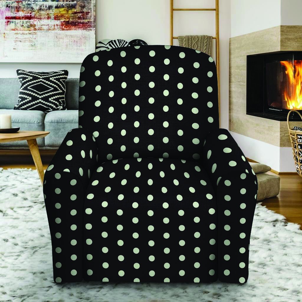 Black And White Polka Dot Recliner Cover-grizzshop