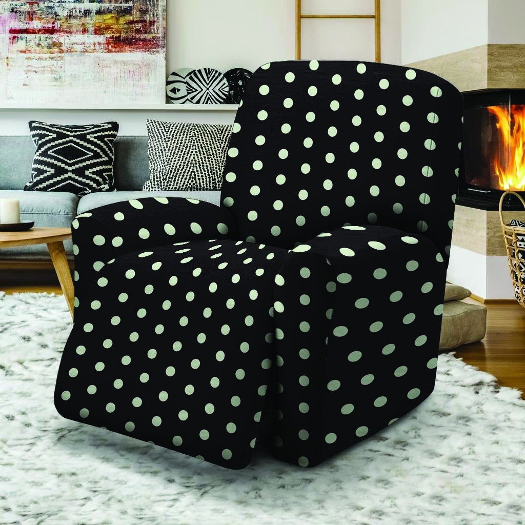 Black And White Polka Dot Recliner Cover-grizzshop