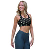 Black And White Polka Dot Sports Bra-grizzshop