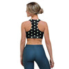 Black And White Polka Dot Sports Bra-grizzshop