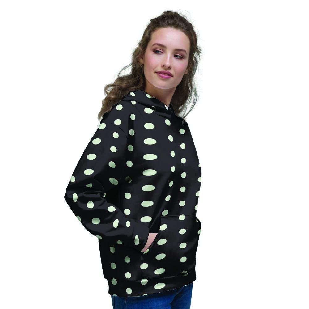 Black And White Polka Dot Women's Hoodie-grizzshop