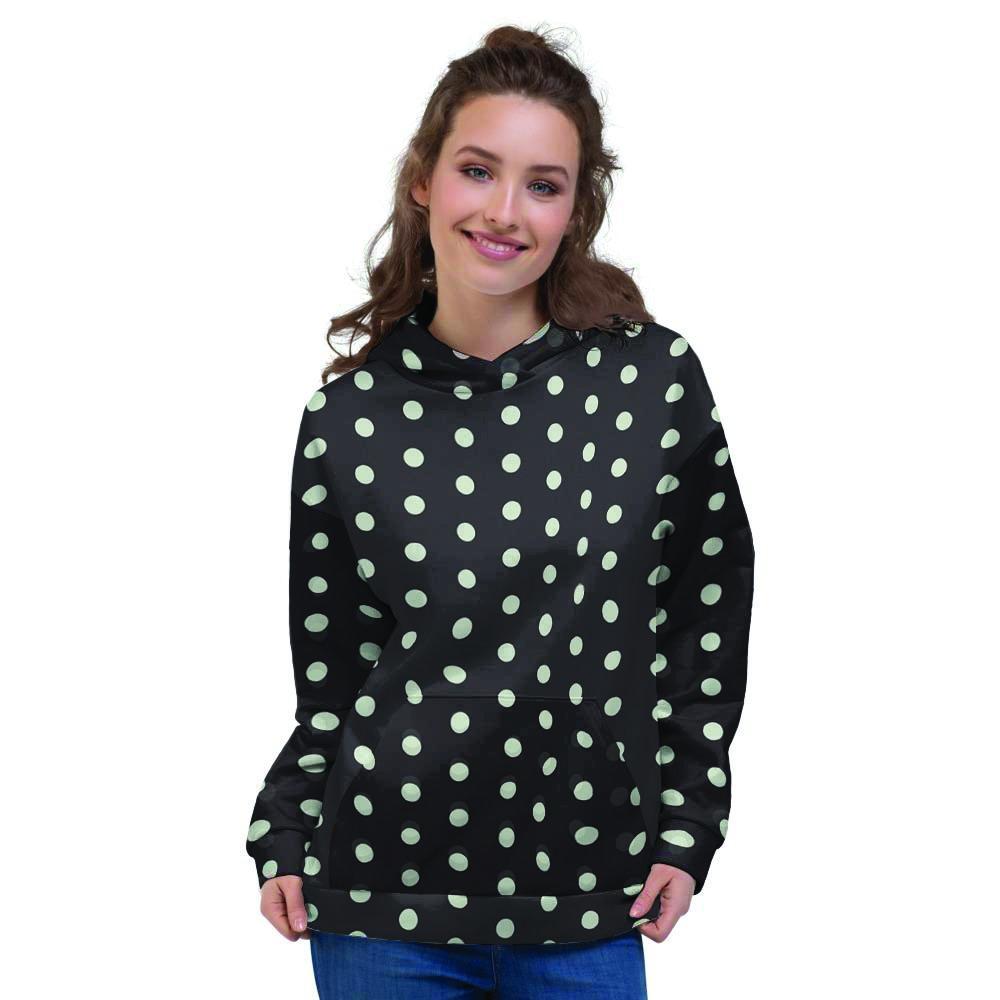 Black And White Polka Dot Women's Hoodie-grizzshop