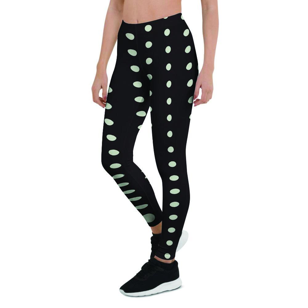 Black And White Polka Dot Women's Leggings-grizzshop