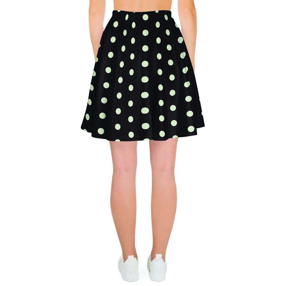 Black And White Polka Dot Women's Skirt-grizzshop