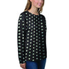 Black And White Polka Dot Women's Sweatshirt-grizzshop