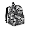 Black And White Rose Floral Skull Backpack-grizzshop