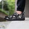 Black And White Rose Floral Skull Men's Sneakers-grizzshop