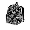 Black And White Rose Flower Backpack-grizzshop