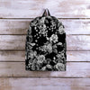 Black And White Rose Flower Backpack-grizzshop