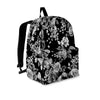 Black And White Rose Flower Backpack-grizzshop