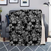 Black And White Rose Flower Blanket-grizzshop