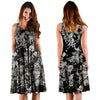 Black And White Rose Flower Dress-grizzshop