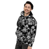 Black And White Rose Flower Men's Hoodie-grizzshop