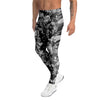 Black And White Rose Flower Men's Leggings-grizzshop