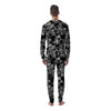 Black And White Rose Flower Men's Pajamas-grizzshop