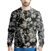 Black And White Rose Flower Men's Sweatshirt-grizzshop