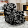 Black And White Rose Flower Recliner Cover-grizzshop
