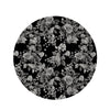 Black And White Rose Flower Round Rug-grizzshop
