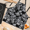 Black And White Rose Flower Women's Apron-grizzshop