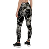 Black And White Rose Flower Women's Leggings-grizzshop