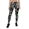 Black And White Rose Flower Women's Leggings-grizzshop