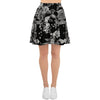 Black And White Rose Flower Women's Skirt-grizzshop