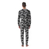 Black And White Skull Grunge Print Pattern Men's Pajamas-grizzshop