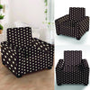 Black And White Tiniy Polka Dot Armchair Cover-grizzshop