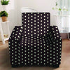 Black And White Tiniy Polka Dot Armchair Cover-grizzshop