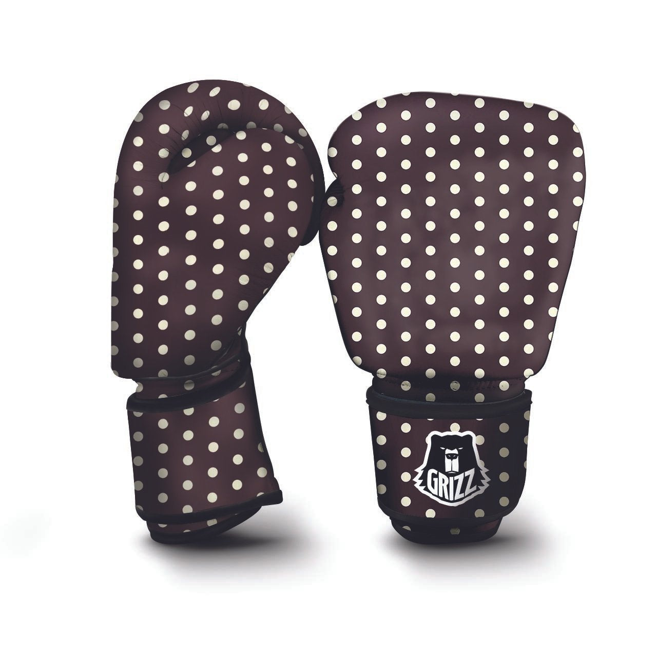 Black And White Tiniy Polka Dot Boxing Gloves-grizzshop