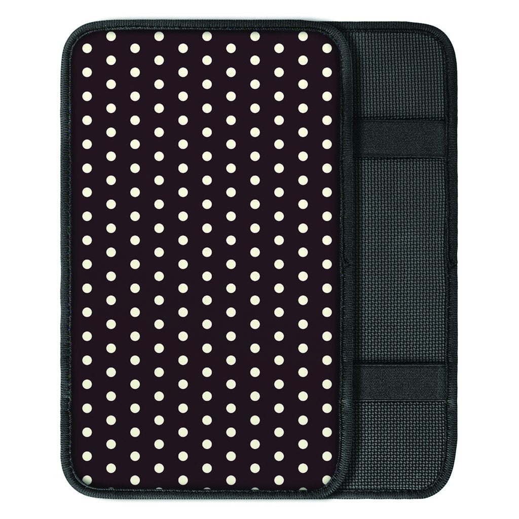 Black And White Tiniy Polka Dot Car Console Cover-grizzshop