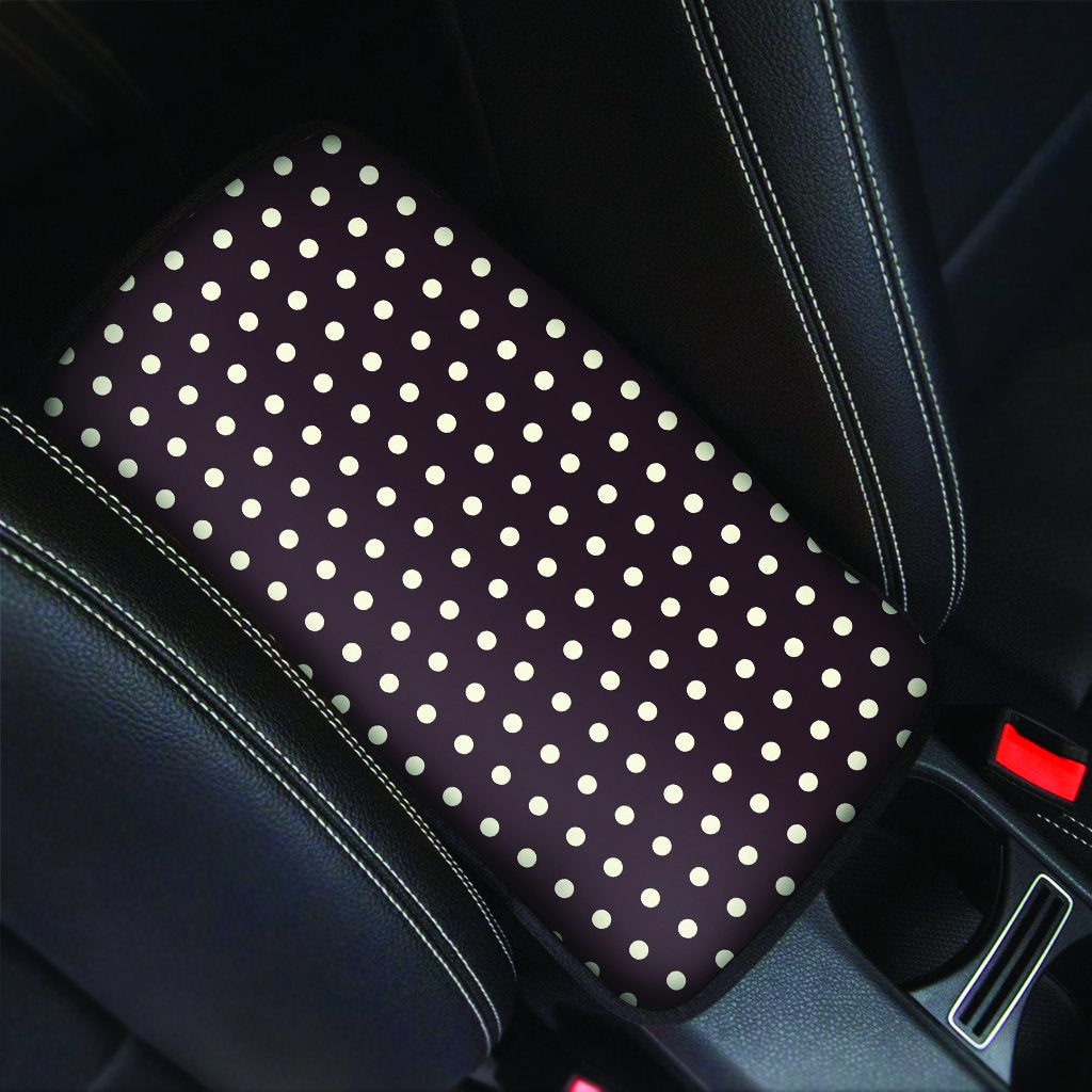 Black And White Tiniy Polka Dot Car Console Cover-grizzshop