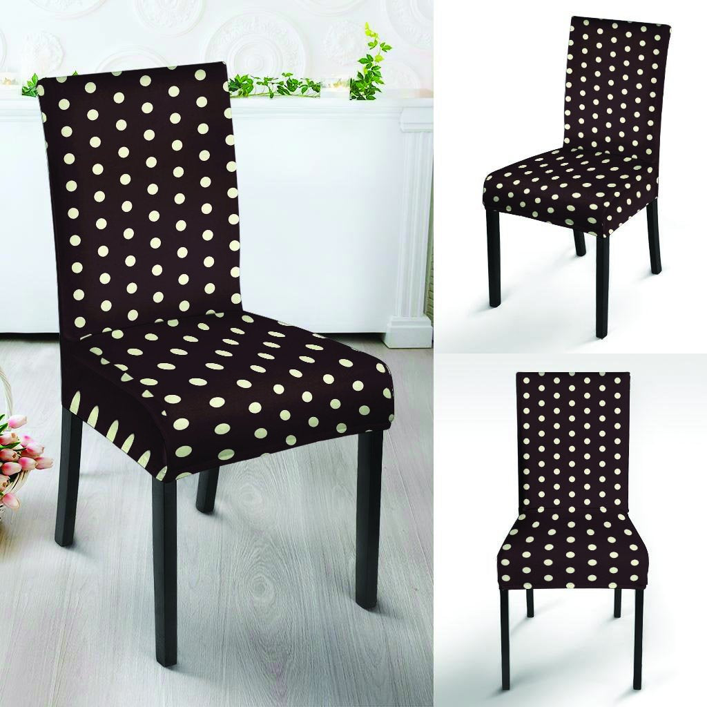 Black And White Tiniy Polka Dot Chair Cover-grizzshop