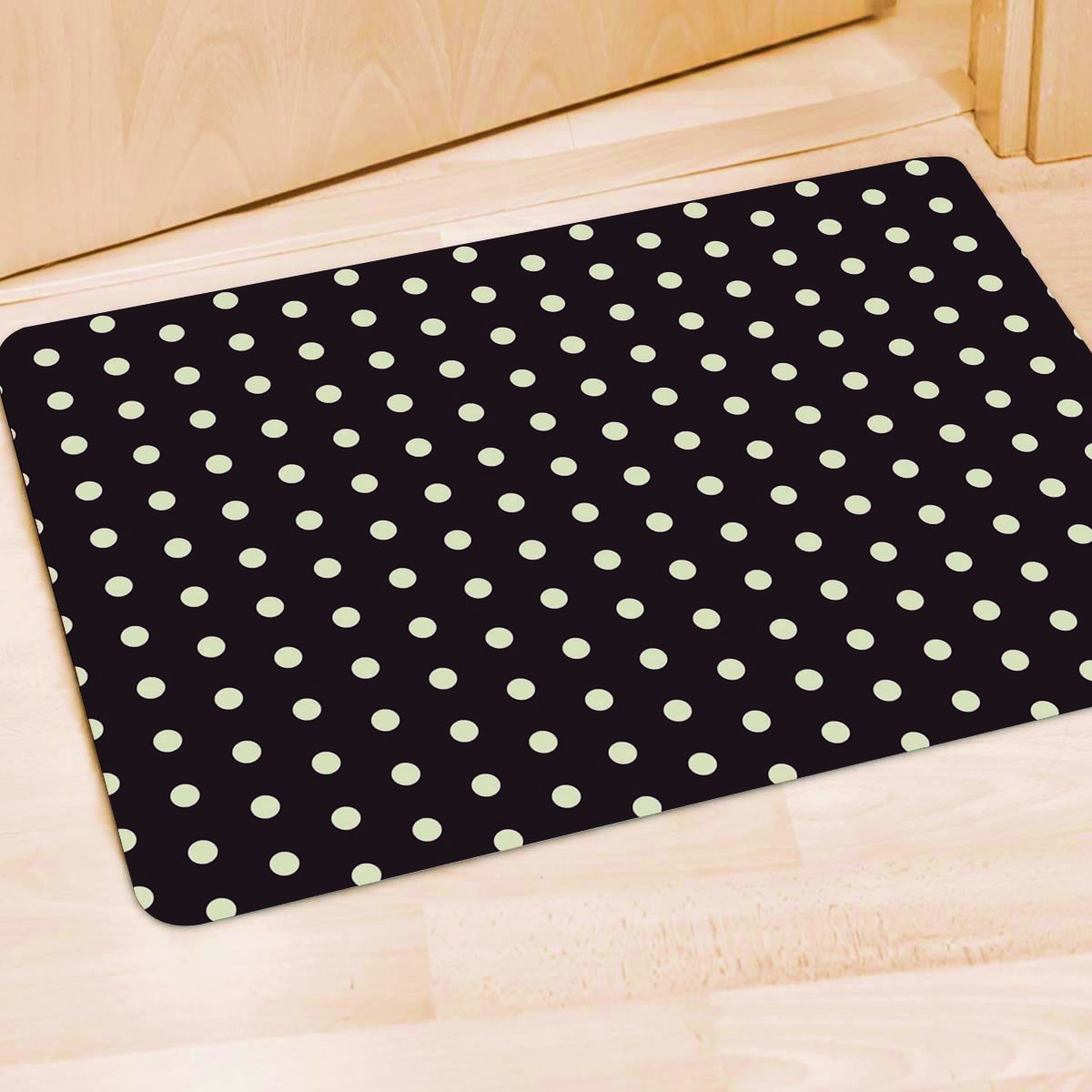 Black And White Tiniy Polka Dot Door Mat-grizzshop