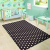 Black And White Tiniy Polka Dot Floor Mat-grizzshop