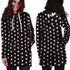 Black And White Tiniy Polka Dot Hoodie Dress-grizzshop