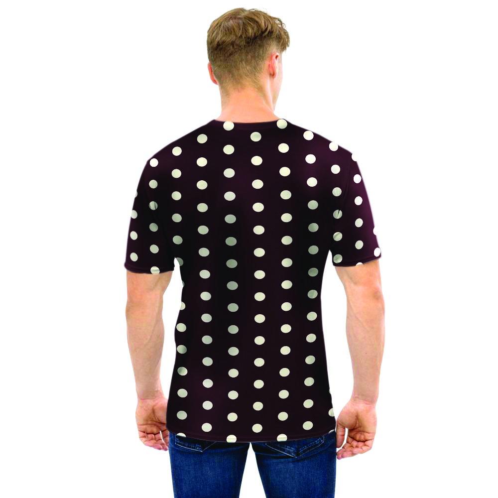 Black And White Tiniy Polka Dot Men T Shirt-grizzshop