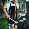 Black And White Tiniy Polka Dot Men's Apron-grizzshop