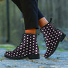 Black And White Tiniy Polka Dot Men's Boots-grizzshop