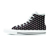 Black And White Tiniy Polka Dot Men's High Top Shoes-grizzshop