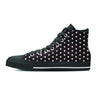 Black And White Tiniy Polka Dot Men's High Top Shoes-grizzshop