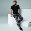 Black And White Tiniy Polka Dot Men's Joggers-grizzshop