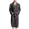 Black And White Tiniy Polka Dot Men's Robe-grizzshop