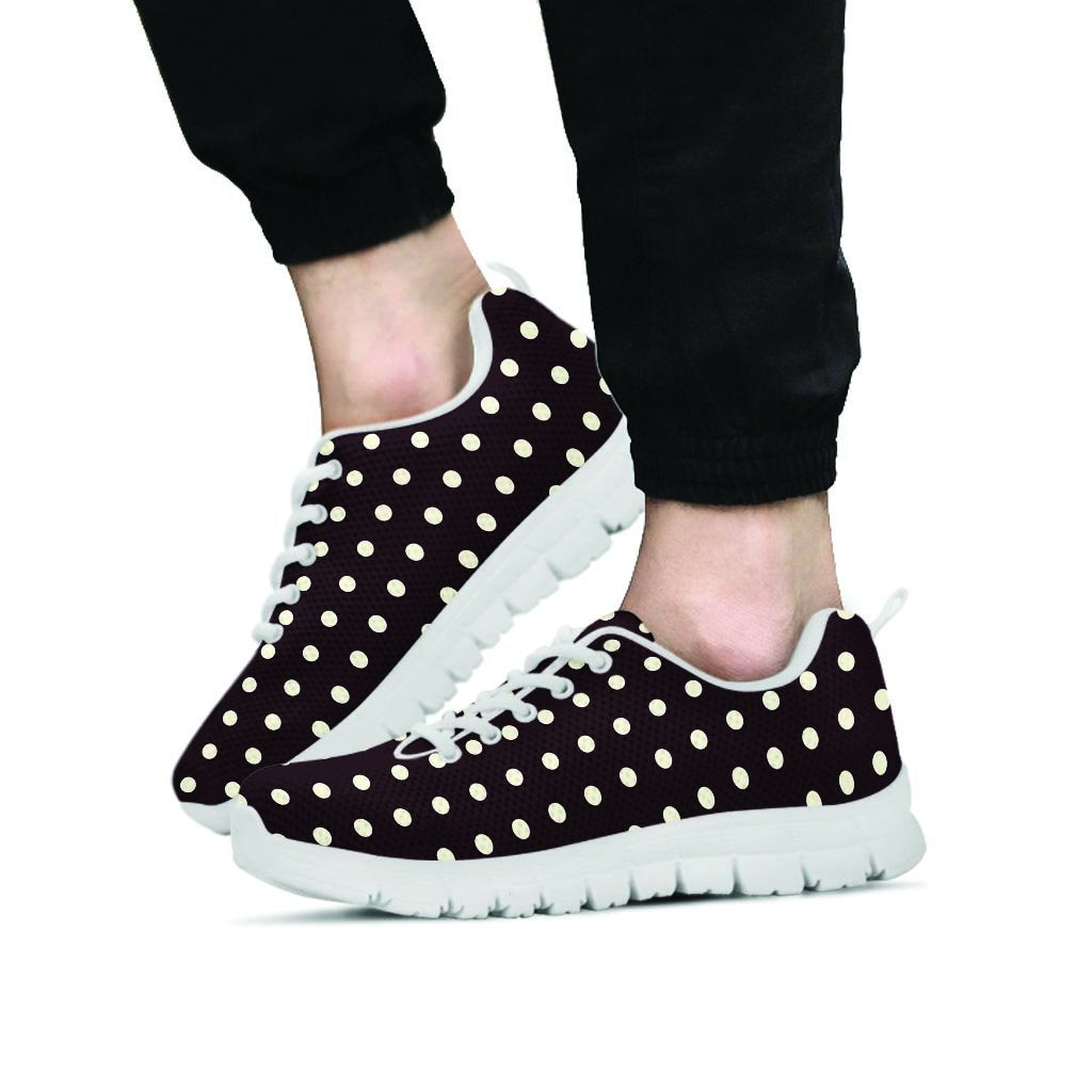 Black And White Tiniy Polka Dot Men's Sneakers-grizzshop