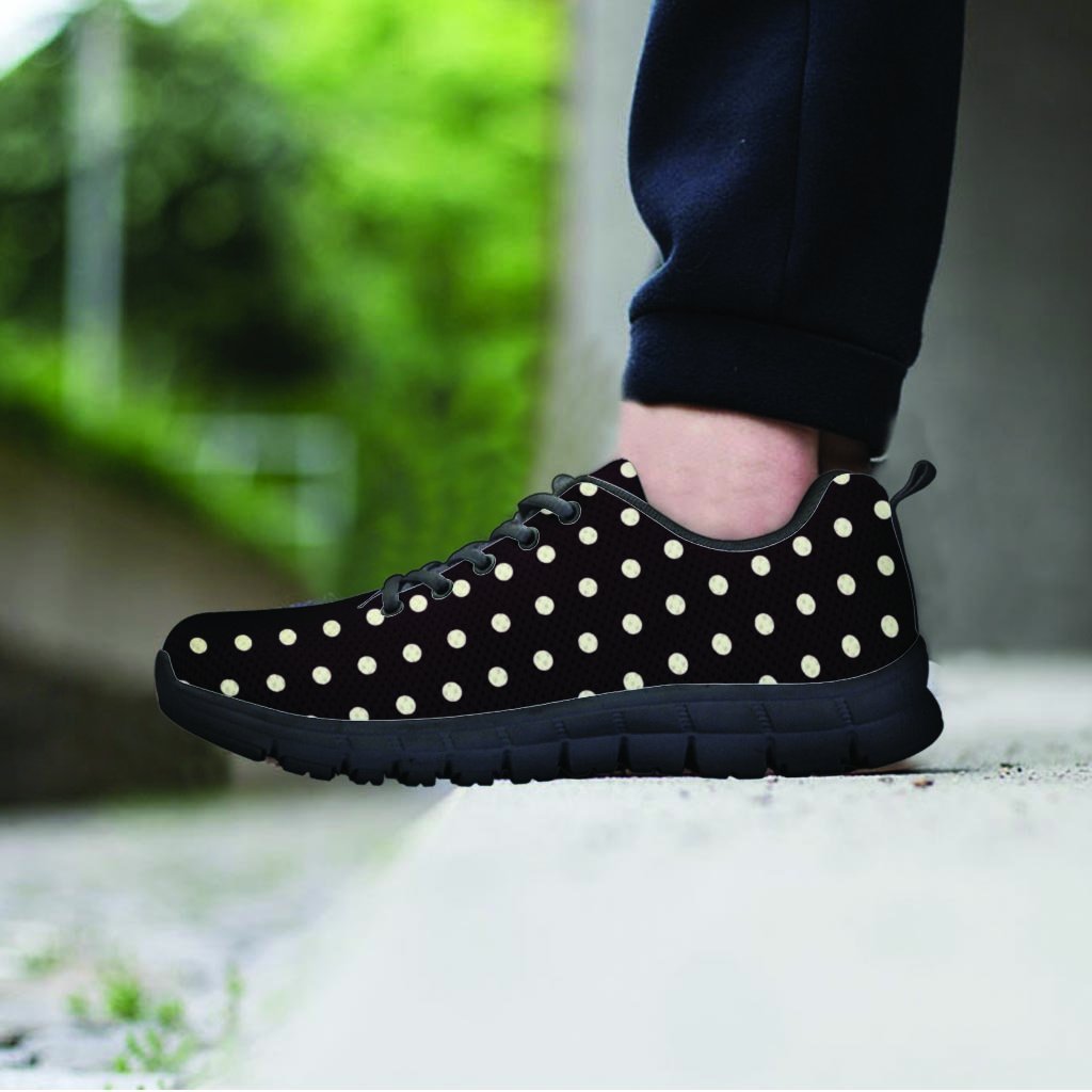 Black And White Tiniy Polka Dot Men's Sneakers-grizzshop