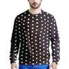 Black And White Tiniy Polka Dot Men's Sweatshirt-grizzshop