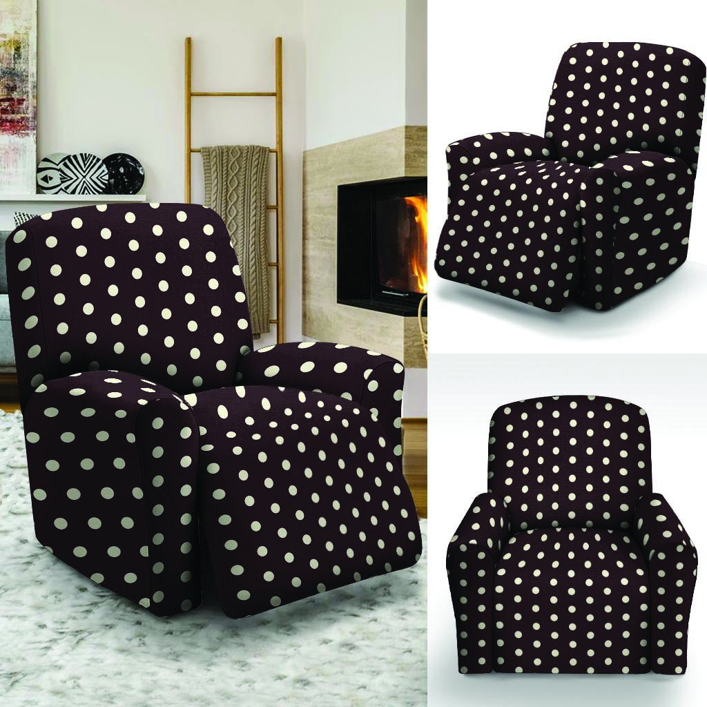 Black And White Tiniy Polka Dot Recliner Cover-grizzshop