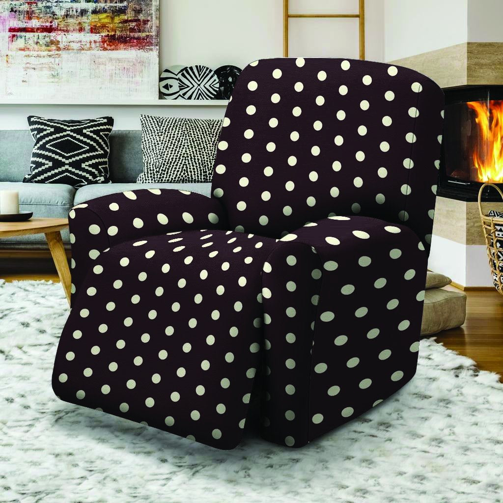 Black And White Tiniy Polka Dot Recliner Cover-grizzshop