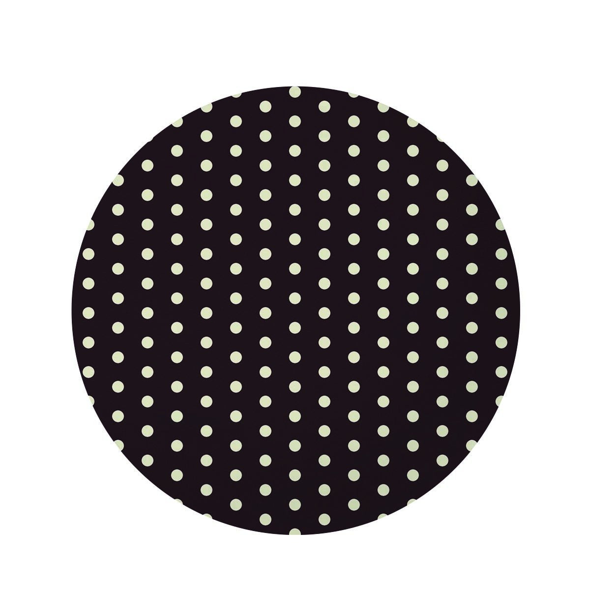 Black And White Tiniy Polka Dot Round Rug-grizzshop