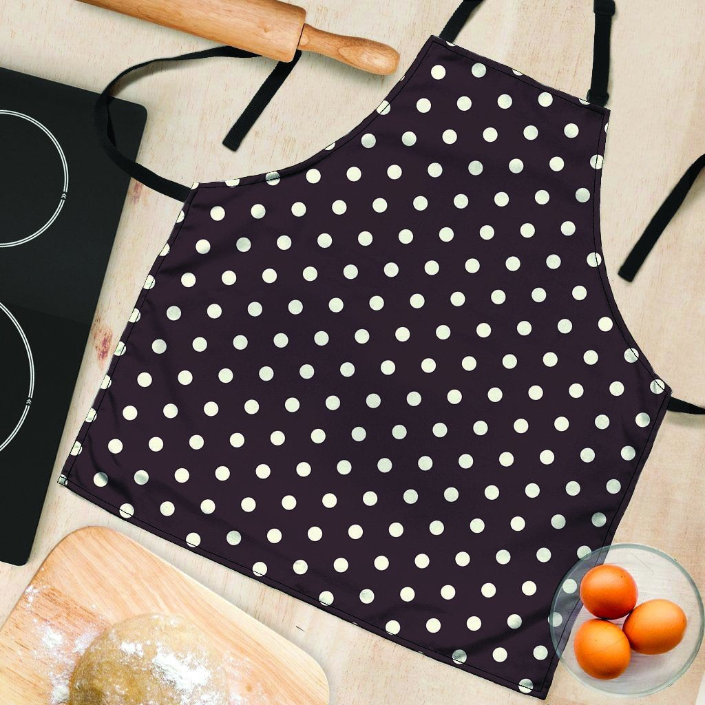 Black And White Tiniy Polka Dot Women's Apron-grizzshop